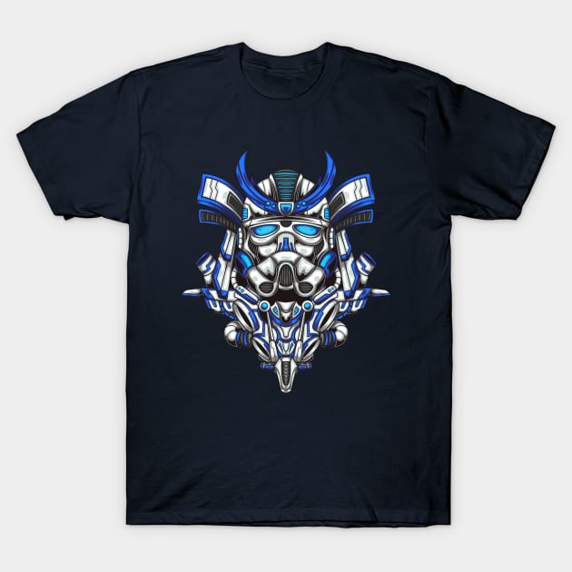 Blue Galaxy Warrior T-Shirt by Harrisaputra